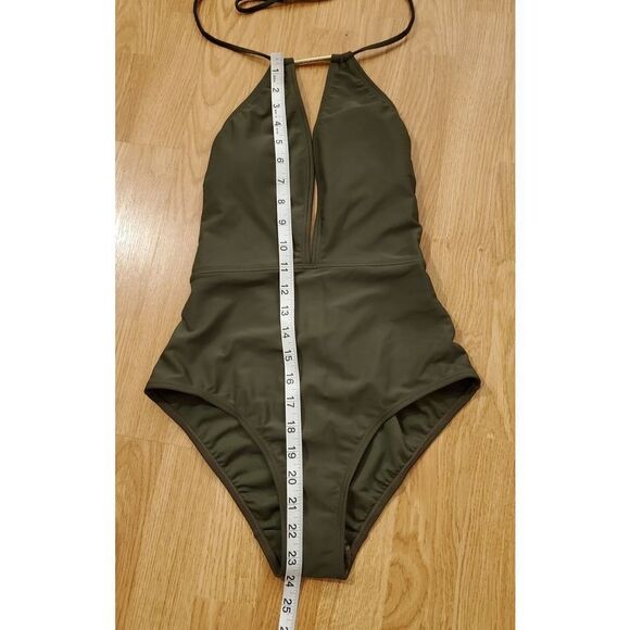 Ted Baker Pikaa Halter Swimsuit Khaki (Olive)- NEW - Picture 10 of 15